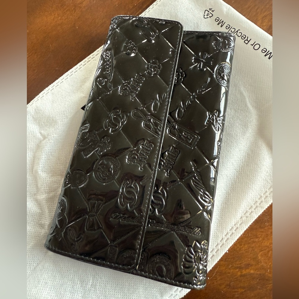 Chanel Mademoiselle Embossed Patent Leather Wallet